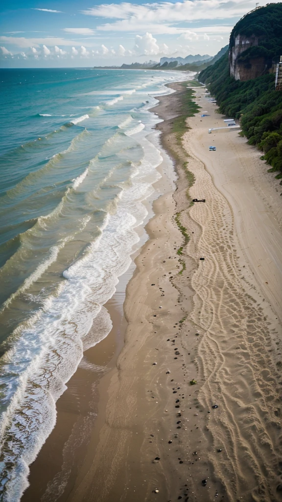 create a photograph of Ponta Negra beach, which is located in the state of Rio Grande do Norte/ Brazil