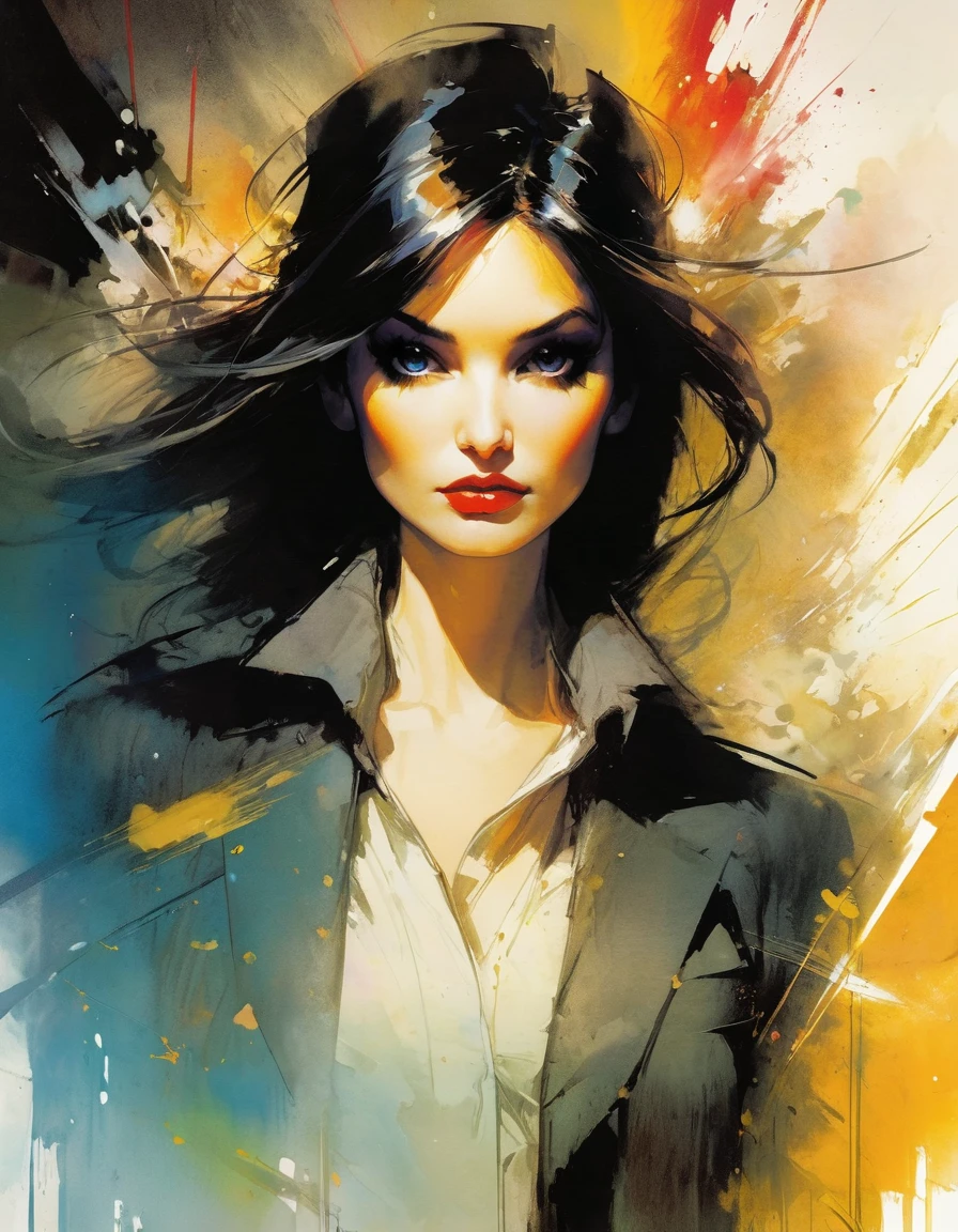 the catastrophe (inspirational art by Bill Sienkiewicz, oil painting, brush stroke details that enhance depth)