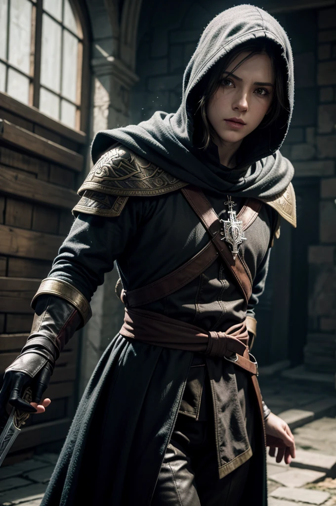 Make a templar in an assassin&#39;s outfit, e que seja bisneto de Shay Cormac da saga assassina Creed.