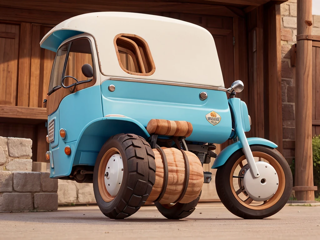 One giant almond, then add wheels to the sides
