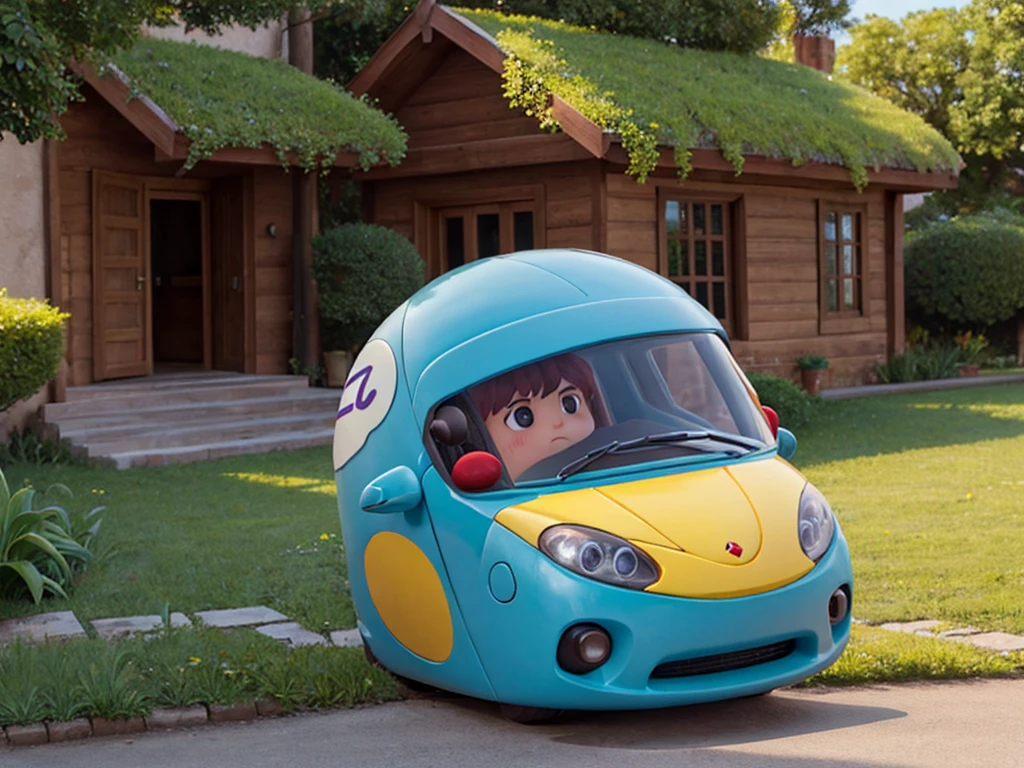 Una sola almendra gigante con forma de auto