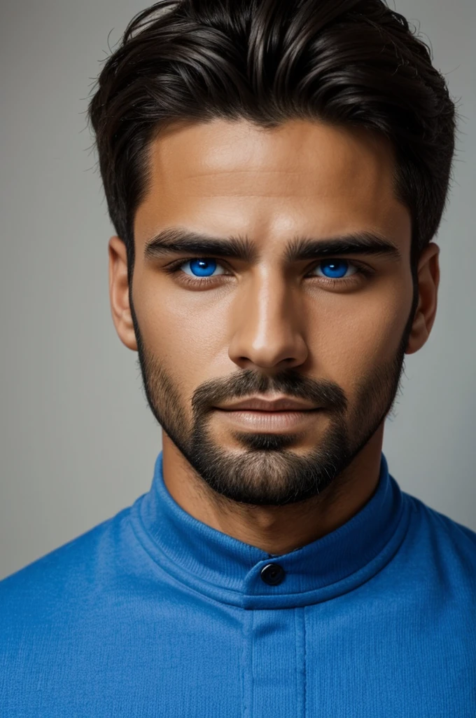 Hombre guapo con ojos azules 