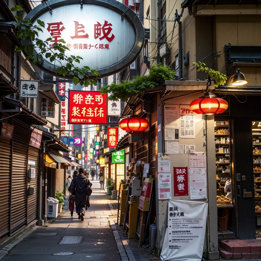 there are many signs on the side of the building that read it all, tokyo alleyway, japanese street, cyberpunk streets in japan, japanese neon signs, in narrow tokyo alleyway, japan travel aesthetic, japanese downtown, tokyo izakaya scene, tokyo street, in the streets of tokyo, in a tokyo street, quiet tokyo alley at night, japanese city, tokyo japan