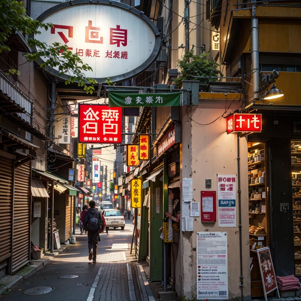 there are many signs on the side of the building that read it all, tokyo alleyway, japanese street, cyberpunk streets in japan, japanese neon signs, in narrow tokyo alleyway, japan travel aesthetic, japanese downtown, tokyo izakaya scene, tokyo street, in the streets of tokyo, in a tokyo street, quiet tokyo alley at night, japanese city, tokyo japan