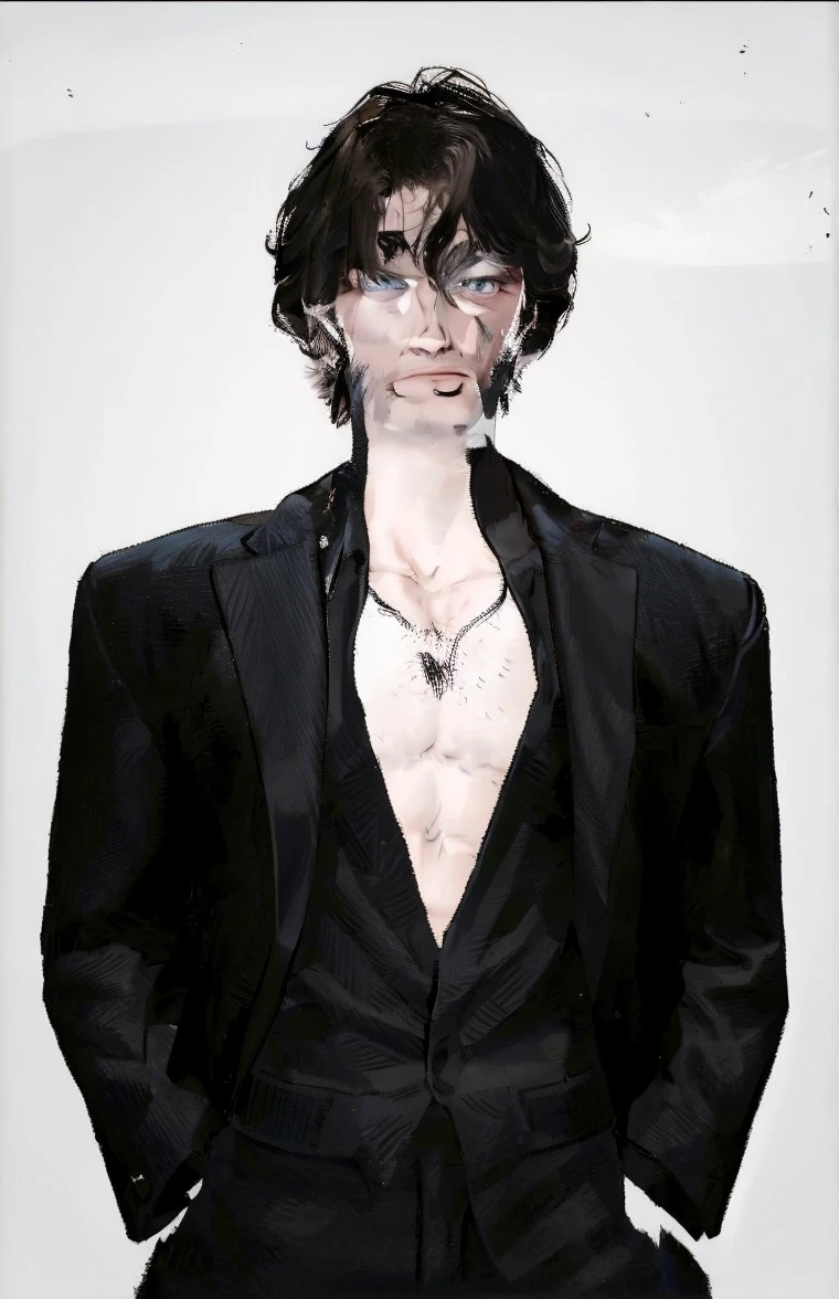 high quality, 8k, Ultra detailed, hdr, studio light, Masterpiece, Portrait of a standing man, Handsome face, Focus on your audience, young boy, head to feet, ash hair, azure beautiful grey eyes, closed mouth, messy hair, dynamic pose realistic, detailed and correct facial structure