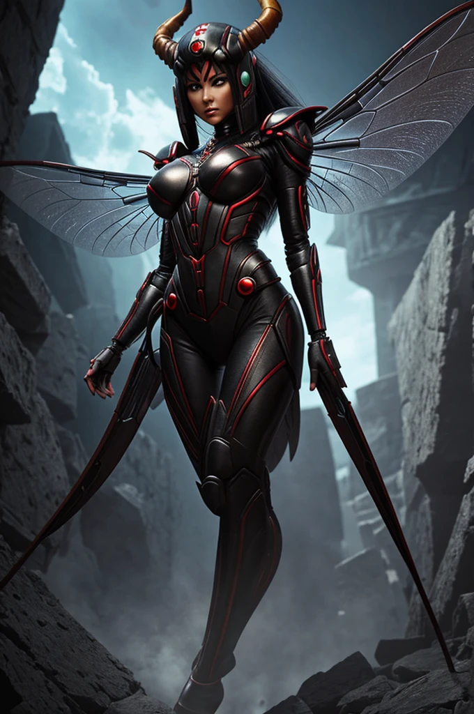 A humanoid female Wasp demon