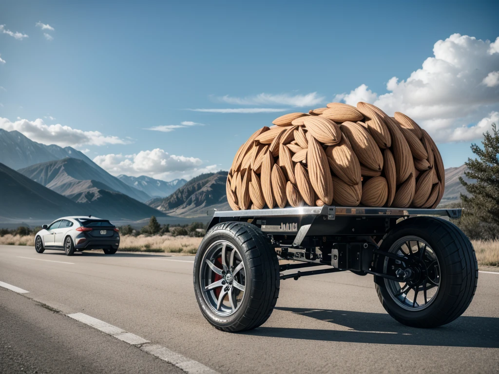 One giant almond, then add wheels to the sides