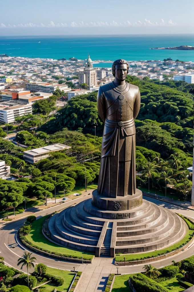 Crea un dibujo De el monumento al divino Salvador del mundo de El Salvador