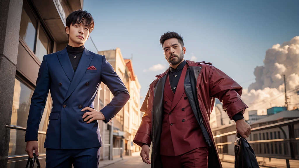 Half-body man, I'm looking forward to, Grey suit, White shirt, whole body, Short blonde hair, And blue eyes, Attractive man, Handsome young man, Attractive, Features, Attractive man, attractive young man, nice _ Hairstyle, Blond man, A pale, slim man, Tall young man, 8k