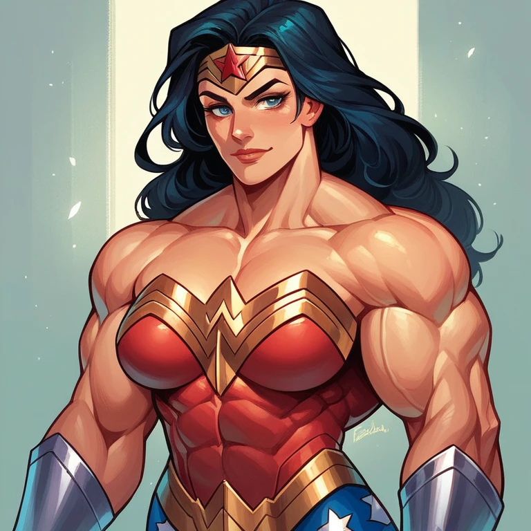 Make the Wonder Woman character very sexy in São Paulo, Brazil Make her in a short and sexy outfit, 8k, high quality, perfect face, perfect body, perfect hands, perfect muscles, bodybuilder girl, perfect clothes