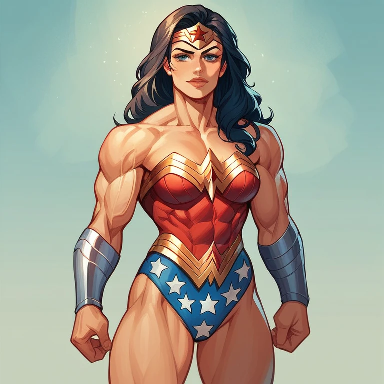 Make the Wonder Woman character very sexy in São Paulo, Brazil Make her in a short and sexy outfit, 8k, high quality, perfect face, perfect body, perfect hands, perfect muscles, bodybuilder girl, perfect clothes
