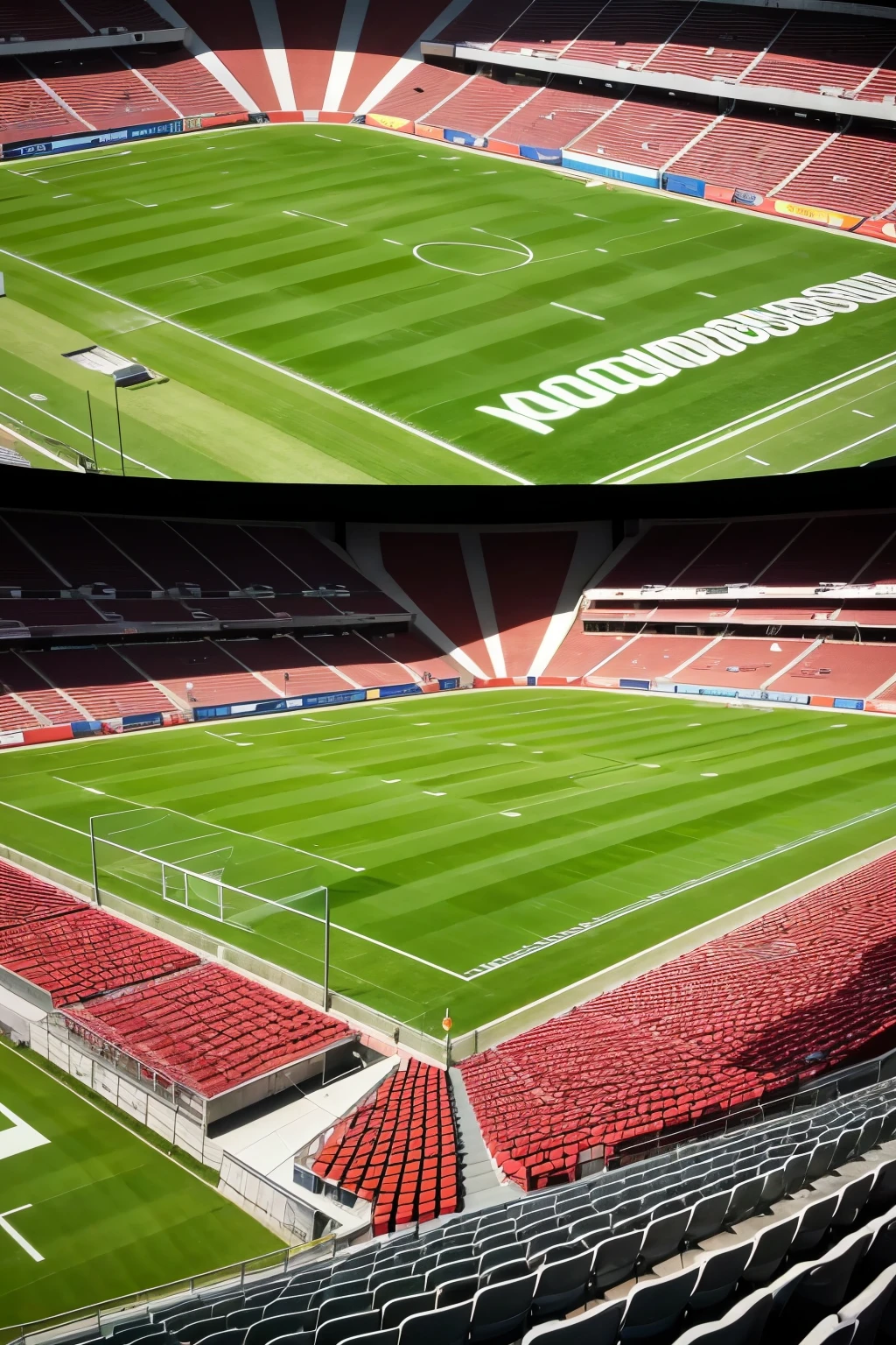 A modern and technological football stadium, com capacidade maxima de 100 mil pessoas