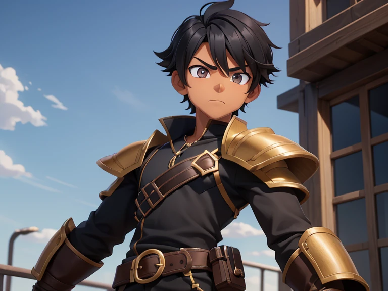Age:
Gender: He is a man.
Hair: Black hair.
Skin color: Lightly tanned skin
Eye color: eyes with brown irises.
Height: Height 1.64 meters
Appearance: Happy and innocent but also serious.
Aura: Black
Straight hair