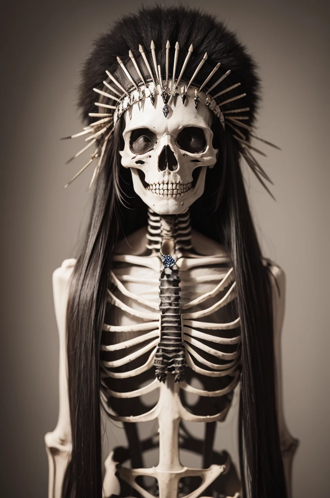 Skeleton with a tribal colar
