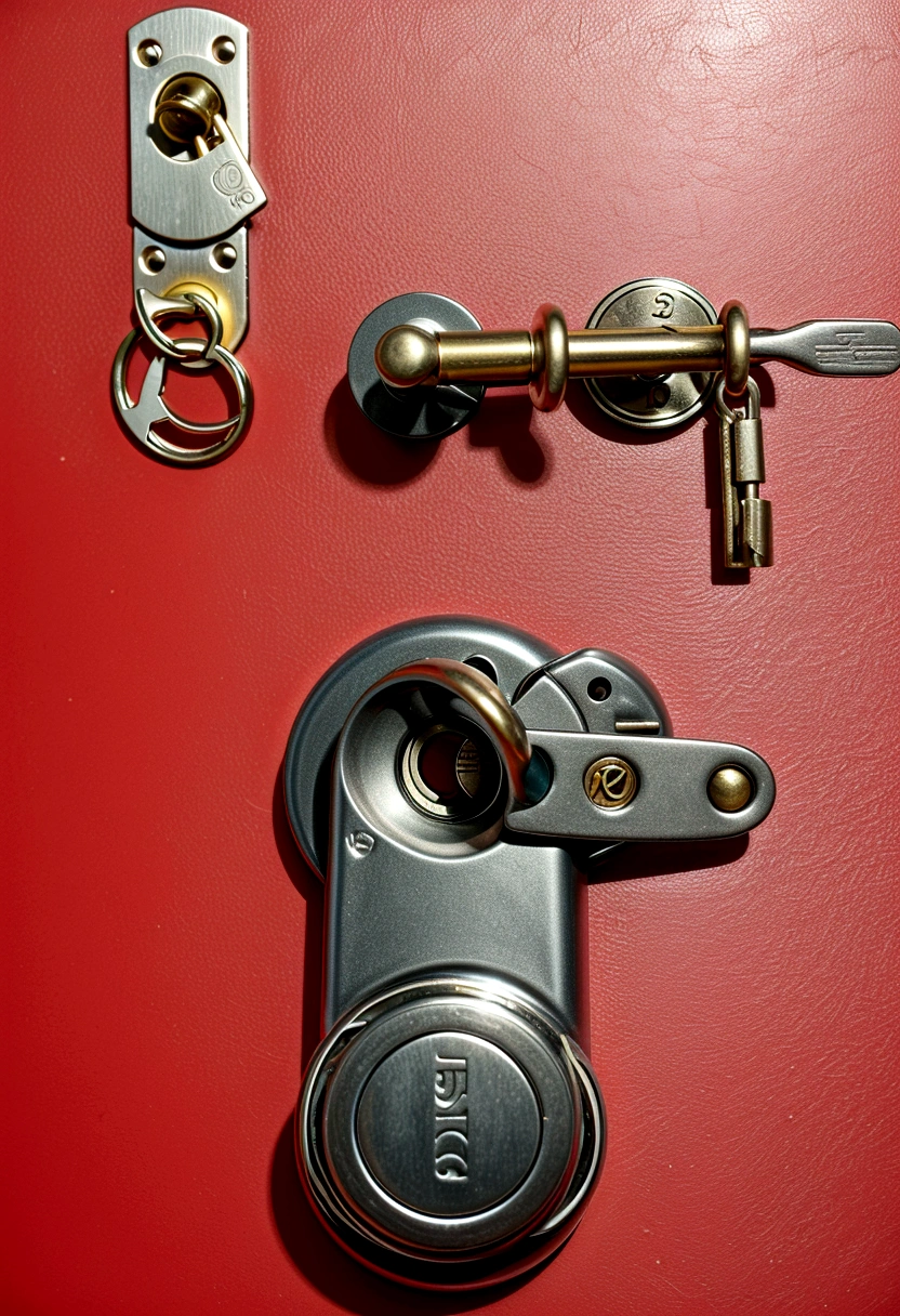 A lock with a round geometric shape, with 9 types of combination