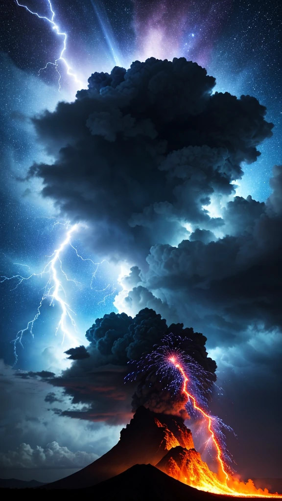 Dramatic Sky, Blue lightning style: masterpiece, highest quality, 8k, Sharp focus, Realistic, ((detailed)), ((Dynamic pose)), ((Good highlights)), (Perfect balance), (dynamic), (complicated), (Complementary Color), Good perspective, (Professional), (Awards)
ADDCOMM Volcanic Island Background Red Flames, Soft particles, explosion destruction green flame, Soft particles, Explosion destruction blue flame, Soft particles, Explosion volcanic island background