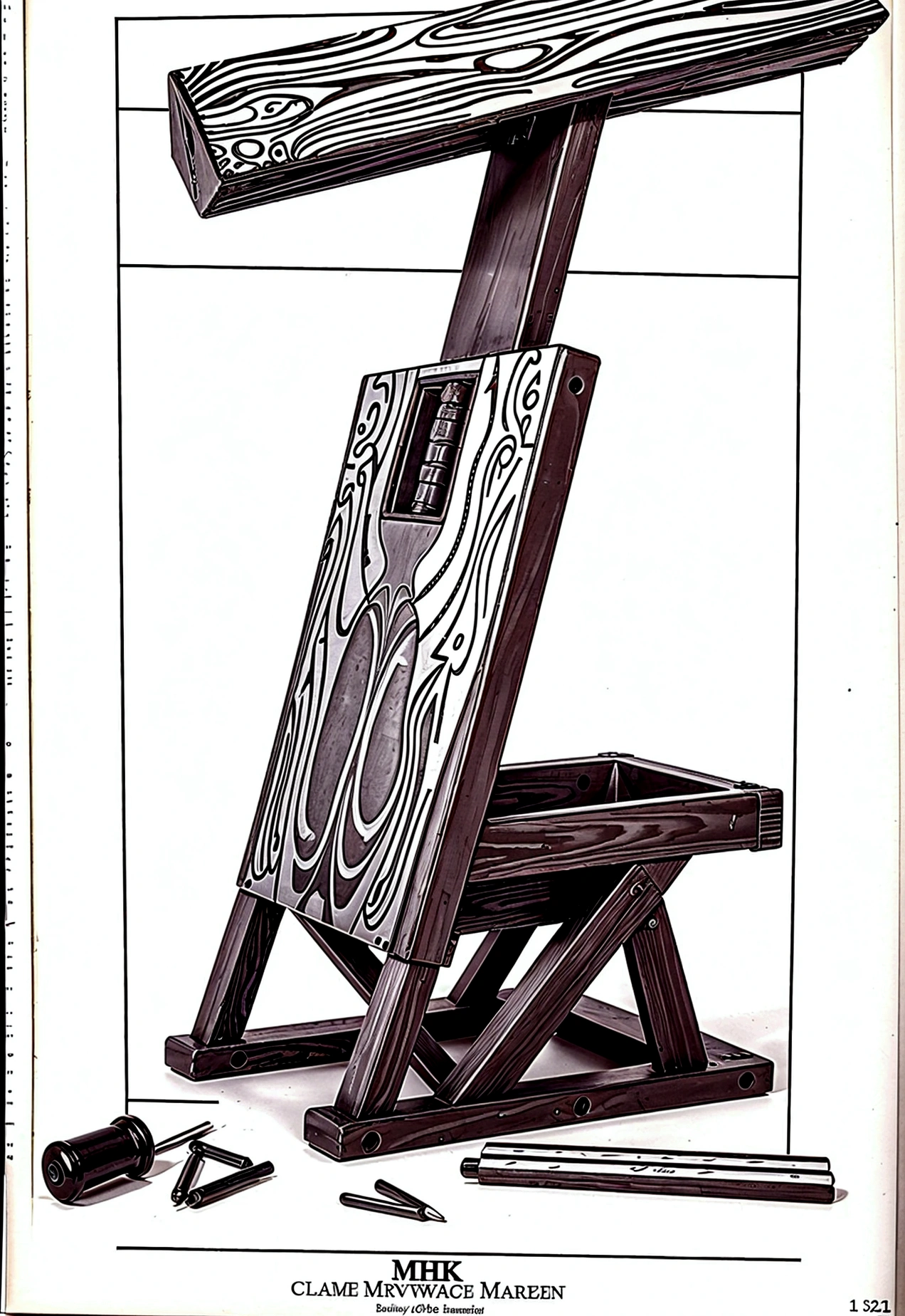 Traditional Blacksmith: Grey and white only, Book page coloring art. All-white background. Use only outlines, line art. Clean line art for coloring. Simple and clean line art, coloring book page. Perfect symmetric details. A traditional blacksmith workshop with a blazing forge, anvils and hammers on workbenches, sparks flying as the blacksmith shapes metal into tools and horseshoes.