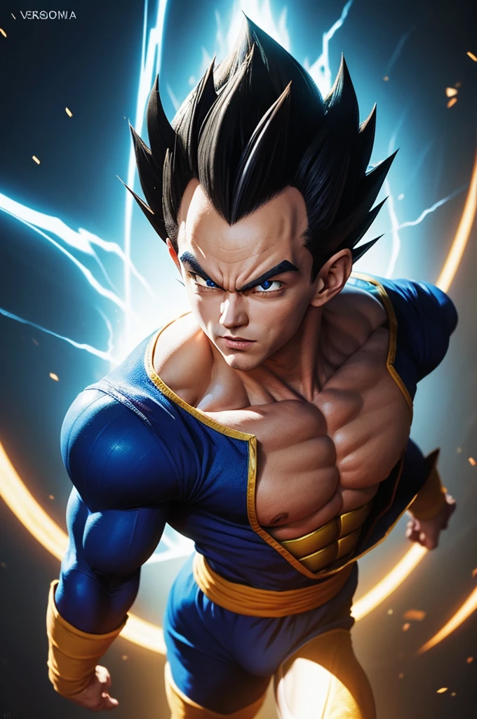 Vegeta with Dragon Ball Z features