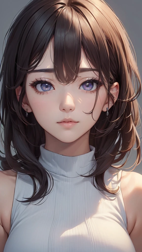realistic, 1girl, white hair, purple eyes, glowing eyes, crop top, skirt, parted lips, blush, night, flowers, sun, sunlight,
