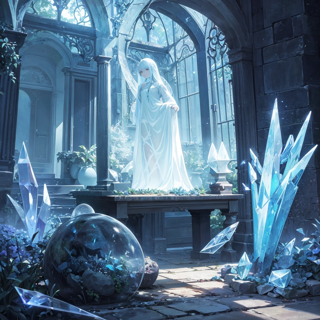 witch(garden My own sculpture(crystal hologram)Carving)