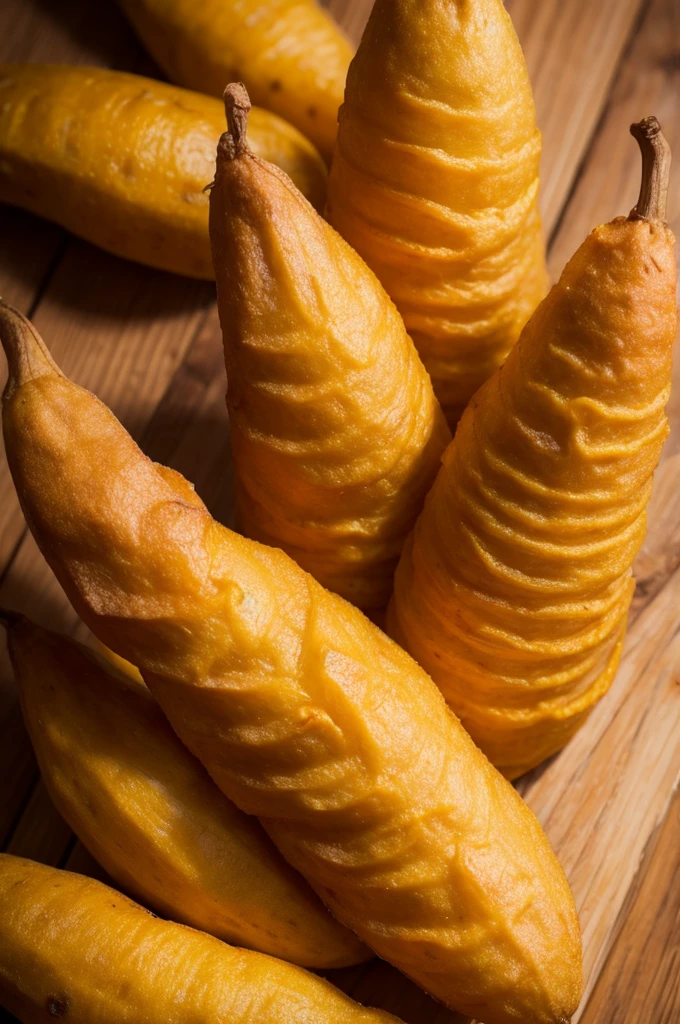 Batatas palito fritas em cones 