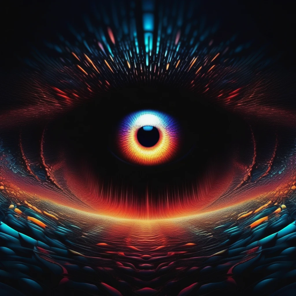 pixel sorting devil's eye background intricate detail, in the matte, intricate insane details, (((illusionism:1.3))), overwhelming atmosphere, (captivatingly surreal ambiance rich colors illustration:1.1), dark core, ice ring wish,