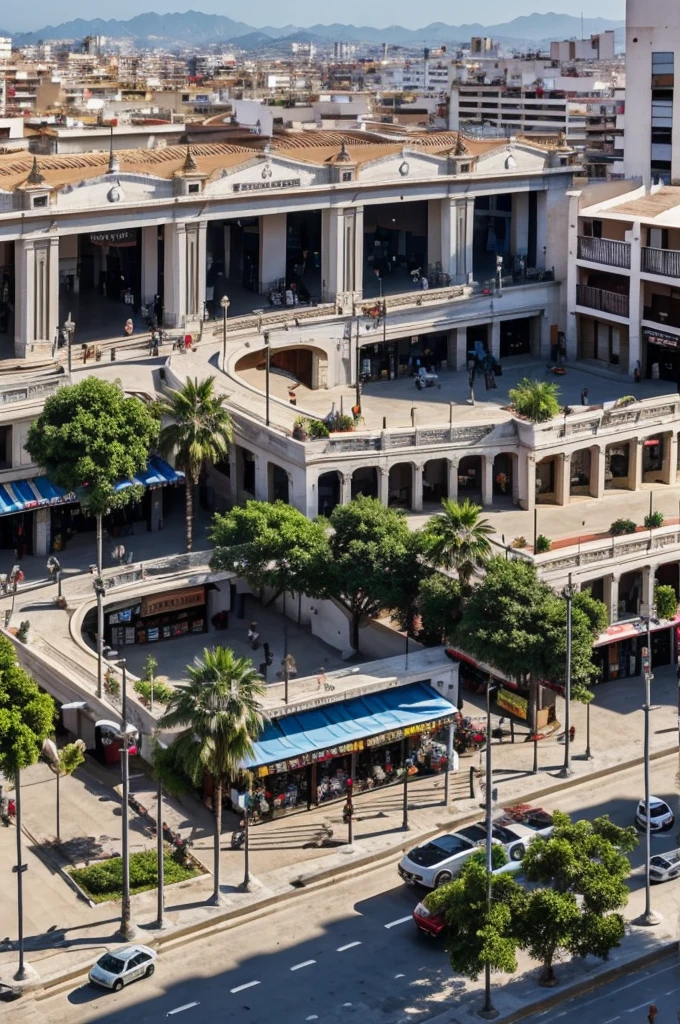 Plaza comercial de cinco niveles, medidas largo 22 metros x ancho 15 metros