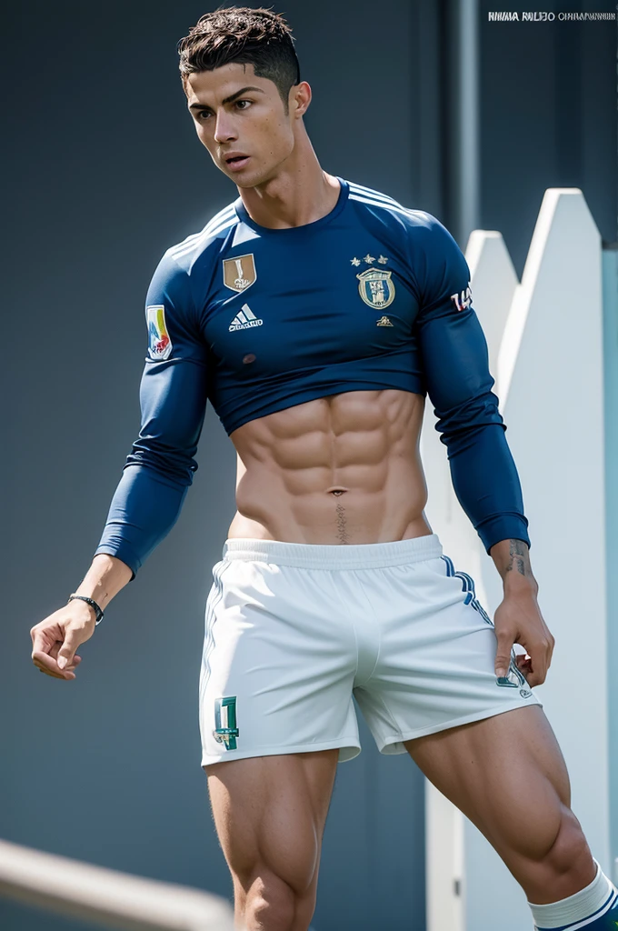 Cristiano Ronaldo com um volume grande na cueca