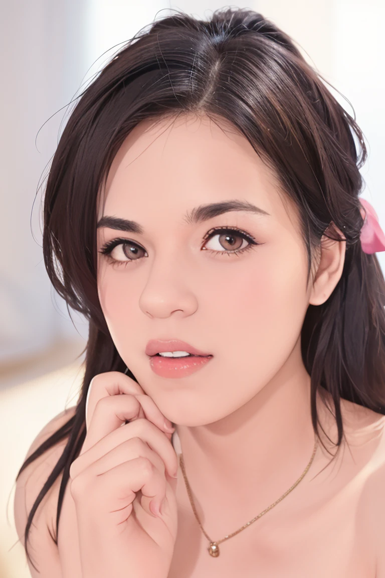 1girl nude with dildo penis, Black_long_hair,Black_eyes, high ponytail,White_bow on head,20yo,mature female,Beautiful Finger,Beautiful long legs,Beautiful body,Beautiful Nose,Beautiful character design, perfect eyes, perfect face, looking at viewer, official art,extremely detailed CG unity 8k wallpaper, perfect lighting,Colorful, Bright_Front_face_Lighting, (masterpiece:1.0),(best_quality:1.0), ultra high res,4K,ultra-detailed, photography, 8K, HDR, highres, absurdres:1.2, Kodak portra 400, film grain, blurry background, bokeh:1.2, lens flare, (vibrant_color:1.2) (Beautiful,large_Breasts:1.4), (beautiful_face:1.5),(narrow_waist),