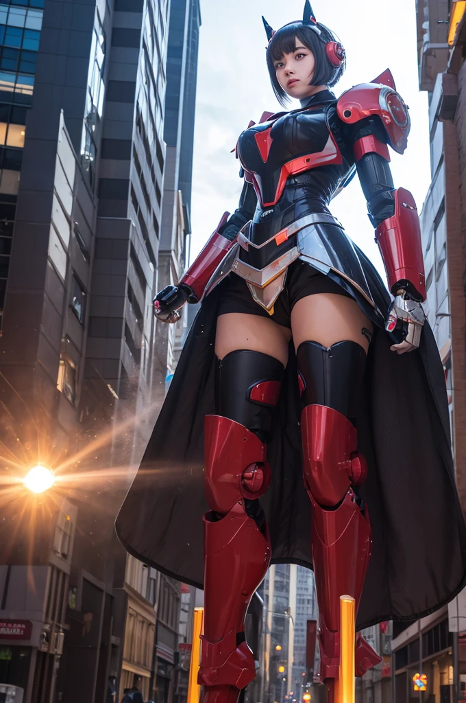 A giant high school girl robot that destroys the city