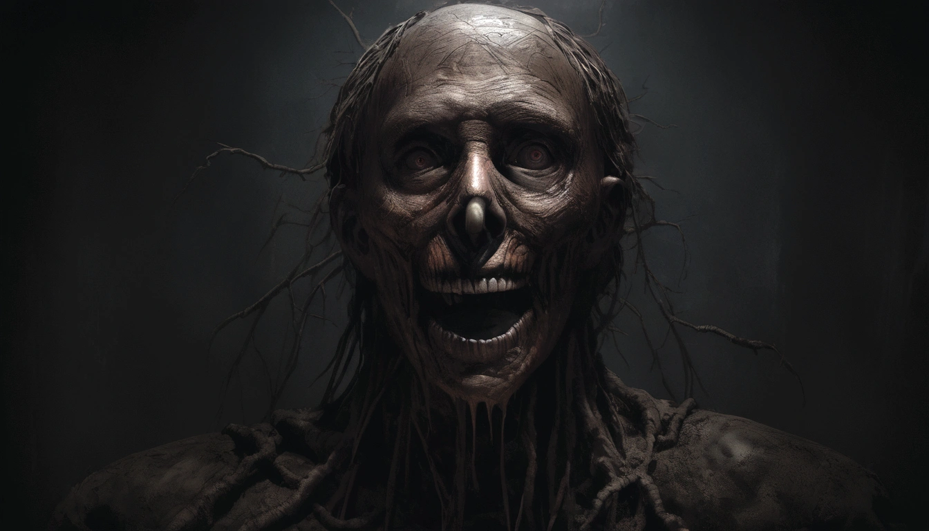 horror creepy boiler room, no lights, hyper realistic, horror, dark background, dark atmosphere, horror lighting, detailed, cinematic lighting