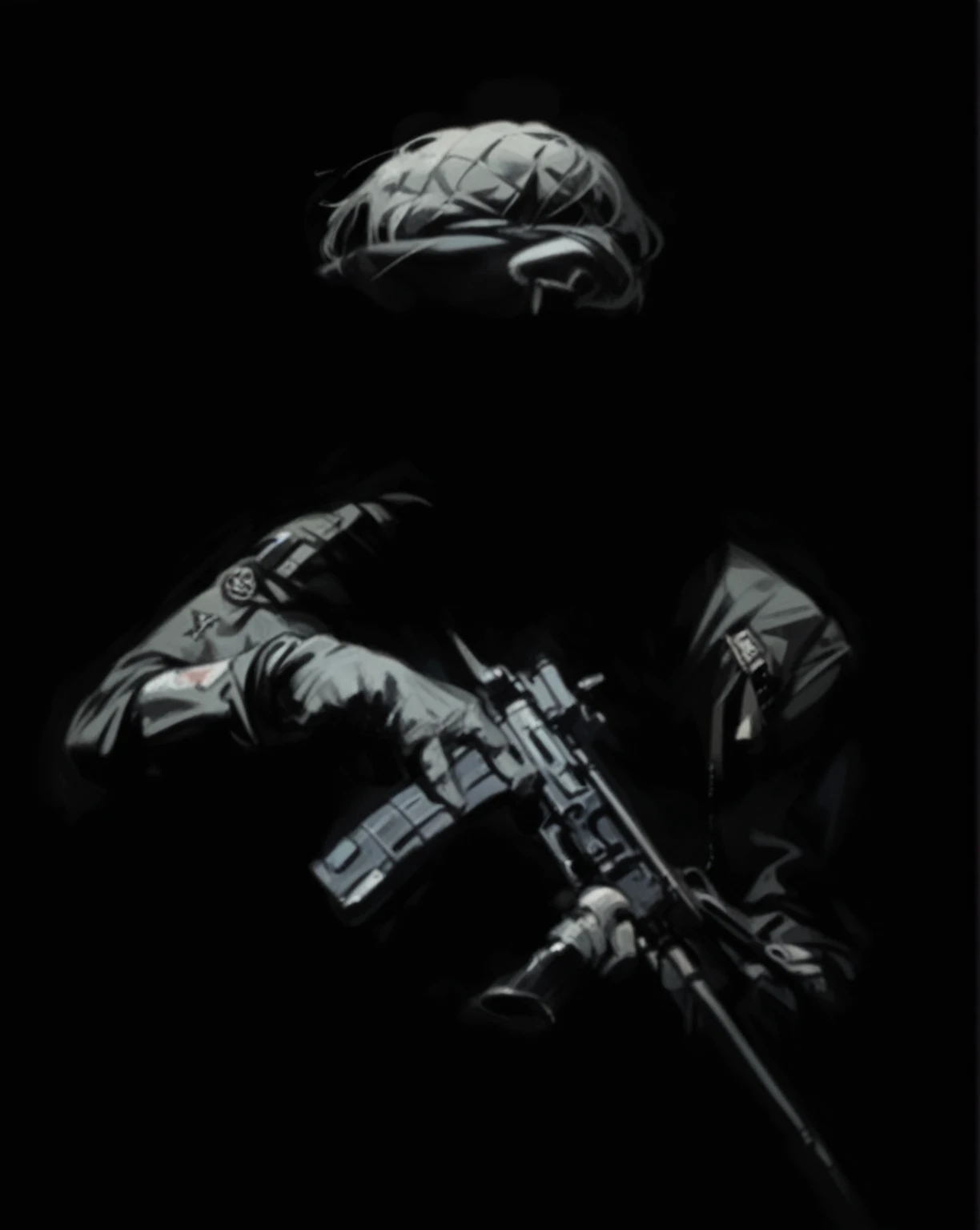Ofriedt is a member of S.T.A.R.S from Resident Evil and is wearing his all-black uniform during the night in Raccoon City