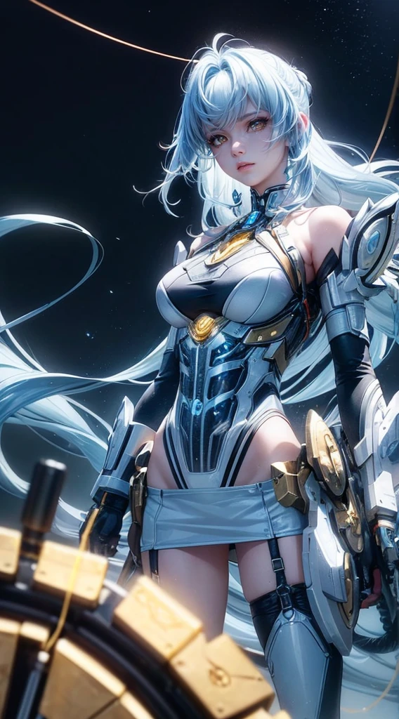 ((Best quality)), ((masterpiece)), (detailed:1.4), 3D, an image of a beautiful cyberpunk female,HDR (High Dynamic Range),Ray Tracing,NVIDIA RTX,Super-Resolution,Unreal 5,Subsurface scattering,PBR Texturing,Post-processing,Anisotropic Filtering,Depth-of-field,Maximum clarity and sharpness,Multi-layered textures,Albedo and Specular maps,Surface shading,Accurate simulation of light-material interaction,Perfect proportions,Octane Render,Two-tone lighting,Wide aperture,Low ISO,White balance,Rule of thirds,8K RAW,
