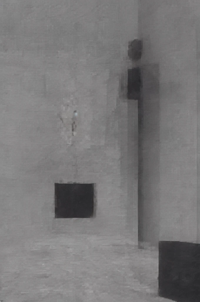 a man, business suit, monochromatic, black and white, neat white hair cut, faceless, blurryface, blurred face, old playstation style game, polygonal