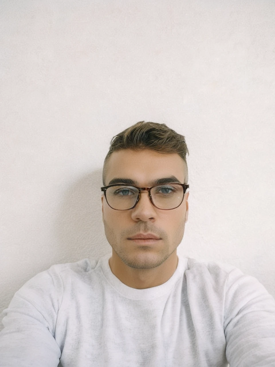 Beautiful image, from the front, 4k HDR, high quality, man with glasses, wearing a suit