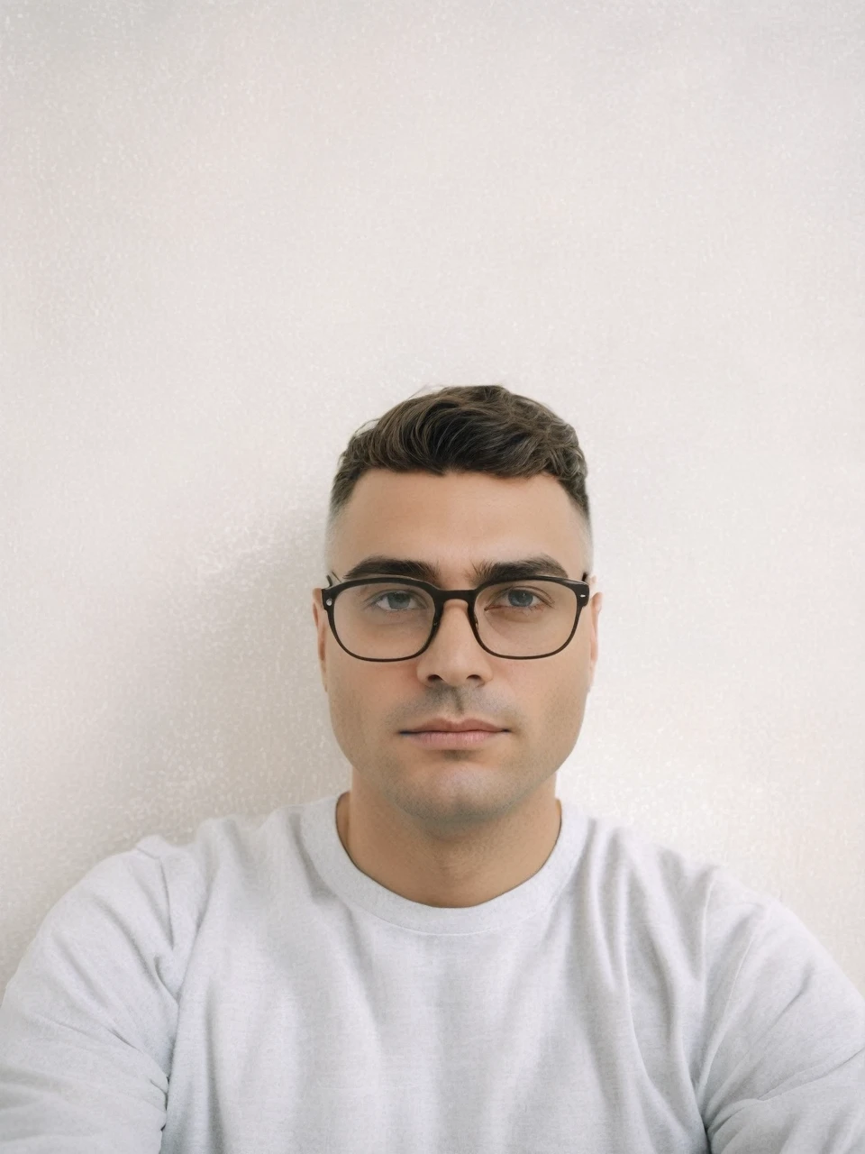 Beautiful image, from the front, 4k HDR, high quality, man with glasses, wearing a suit