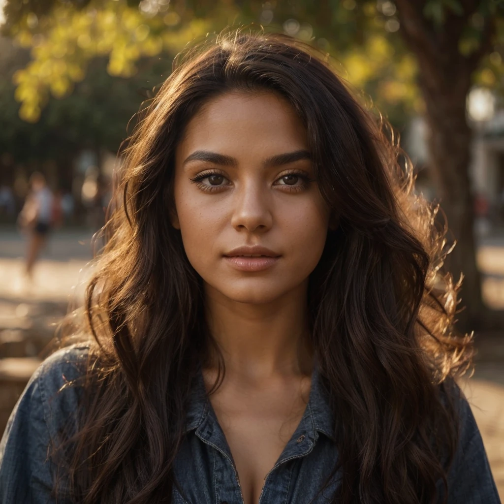 (Masterpiece, Top Quality, Best Quality, Beautiful and Aesthetic:1.2), Extremely Detailed, Photo of a woman, loose top and skirt, happy, sunrise, 25 years old, Perfect Body, Perfect rare face, (very detailed skin), black colored long hair, Skin texture, Sharp focus on rare face, Perfect brown eyes, (Photorealistic), Film grain, name Samira, sexy in black lingerie sensual