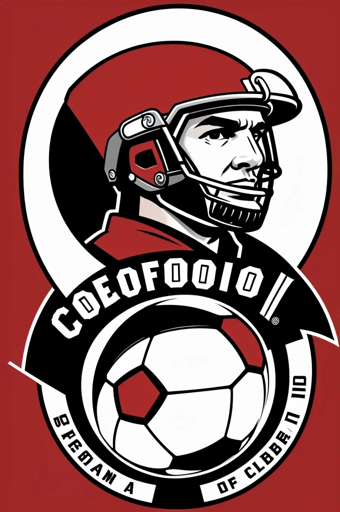 Make a football club logo called Cobre football club, y sus colores sean mostaza y blanco y negro