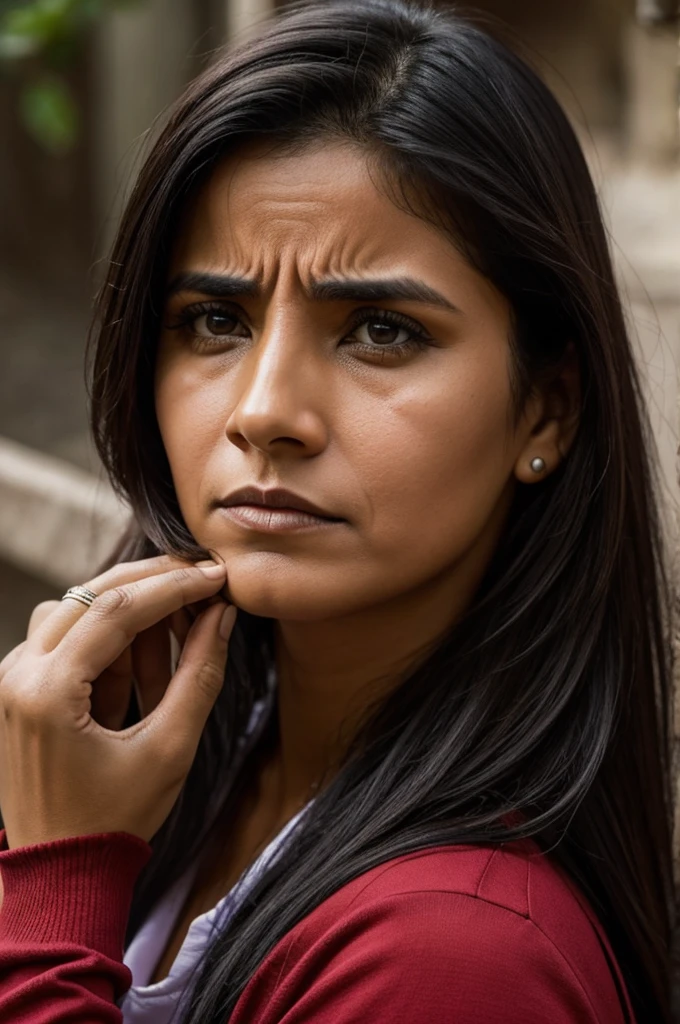 Una mujer de 2 cabezas esta llorando