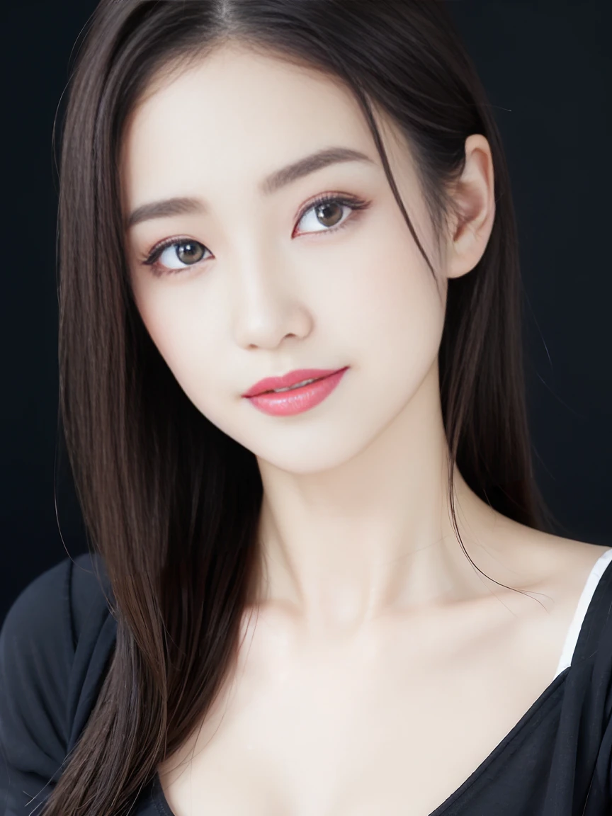 (highest quality、Tabletop、8k、Best image quality、Award-winning works)、One beautiful woman、Beautiful and elegant long hair、Beautiful black hair、(alone:1.1)、(The perfect black V-neck short-sleeve knit:1.4)、(The simplest black background:1.4)、とてもBig Breasts、Accentuate your body lines、Beautiful and exquisite、look at me、(Perfect Makeup:1.1)、Bright lipstick、Ultra-high definition beauty face、Ultra HD Hair、Ultra HD Shining Eyes、Ultra High Resolution Perfect Teeth、Super high quality glossy lip、Accurate anatomy、Very beautiful skin、Glowing skin in ultra-high resolution、An elegant upright posture when viewed from the front、(very bright and vivid:1.3)、(Slender body:1.2)、(Cleavage:1.2)、(Big Breasts:1.1)、Shiny, Bright lipstick、(Face close-up:1.2)、(58-year-old:1.4)、(Wrinkled adult face:1.5)、Randomly oriented body、(West Shot)、