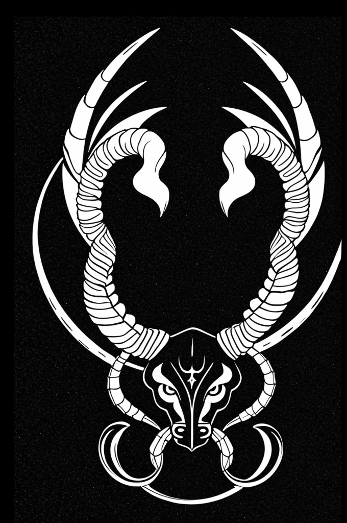 Scorpio zodiac black and white