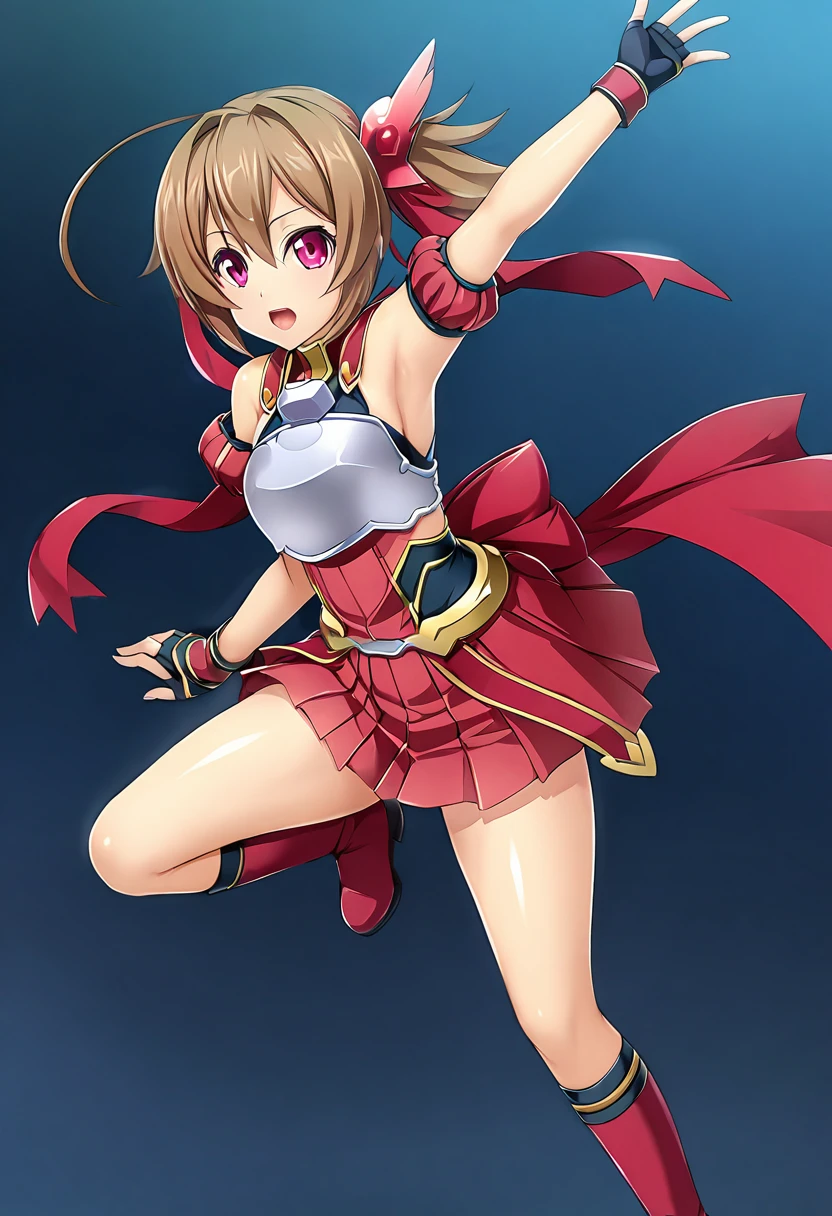 highest quality、one girl,full body figure、、Perfect five-finger、perfect legs、perfect legs、Djeeta、djeeta、perfect thing、detailed description、small details、shy face、detailed face、mini skirt、blonde、short hair、White panties、whitepanty、I can see your panties、back view、turn around、look back、Skirt flip、lift skirt、Pose that emphasizes the buttocks、summer clothes