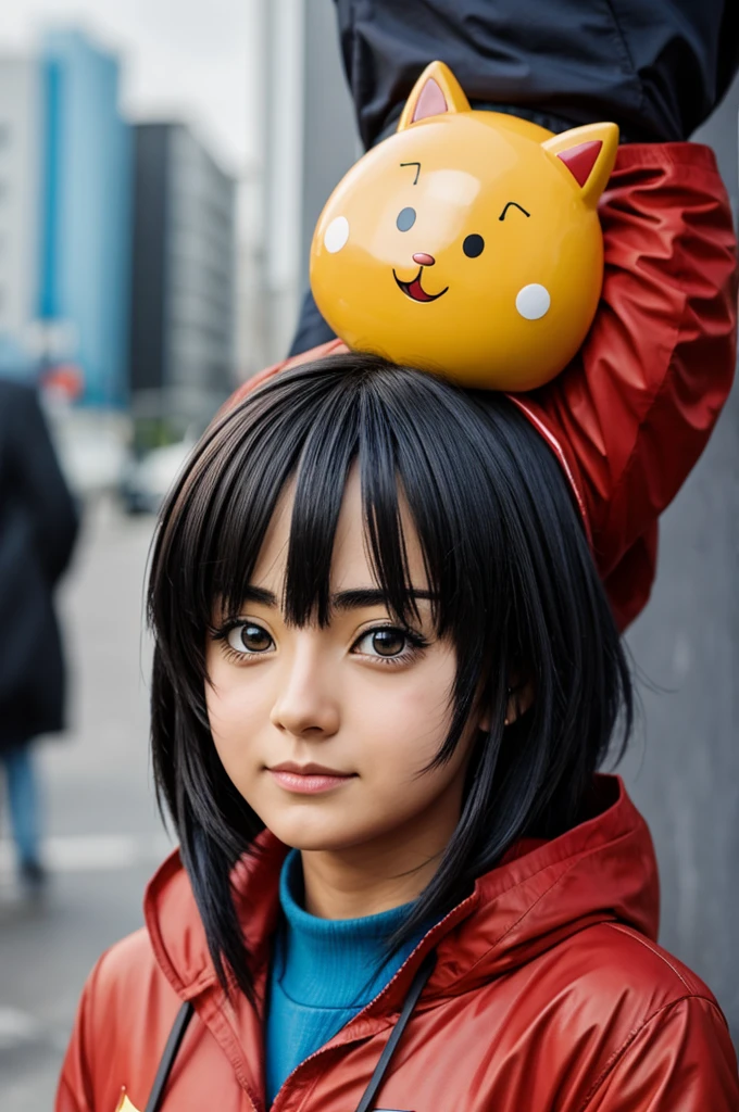 Un personaje de anime con cara de enojo