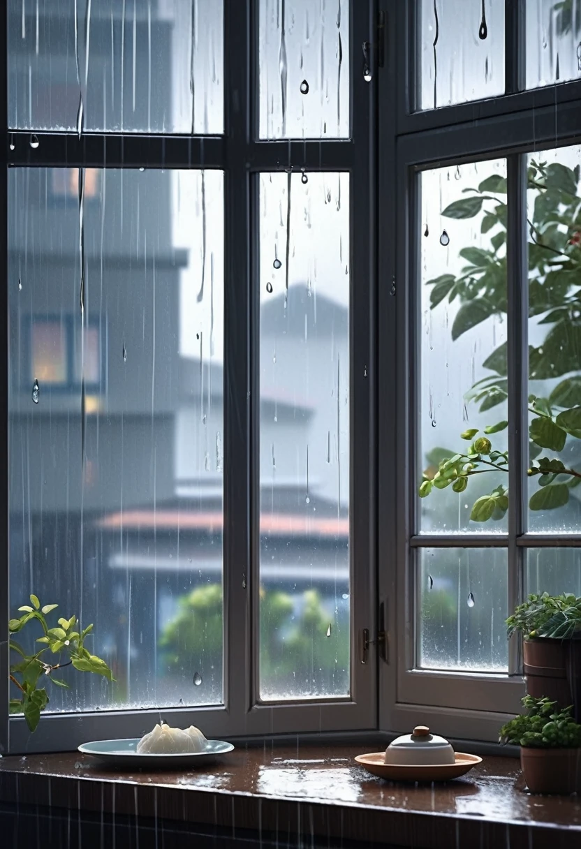 (highest quality, Realistic, High resolution:1.2),Raindrops falling on the window,Windows with water droplets,Realistic rain,Beautiful window view,Blurry background through the window,Soft natural light, Crying woman、tears、cry、Realistic rain effect,the sound of gentle rain,Water flows down the window,Fresh rain,Cozy indoor atmosphere,Dimly lit room,Calm rainy day,Relaxing atmosphere,Raindrops reflected on the window,the smell of fresh rain,moisture on the window,Calm mood,Rainy cityscape outside the window,Quiet Moments,Water running down glass,Calming Rain Sounds,humidity in the air,pleasant rain,close up of raindrops,Quiet Meditation,Atmosphere on a rainy day,Water running down glass pane,subtle rain pattern,Gentle rainy landscape,Atmosphere during rainy weather,cozy indoor setting,rainy window view,Relaxed Rainstorm,Raindrops make patterns,Drizzle,Relaxing Rain Soundscape