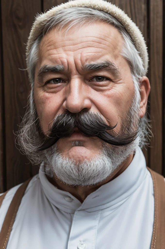 Old men, fat with mustache,