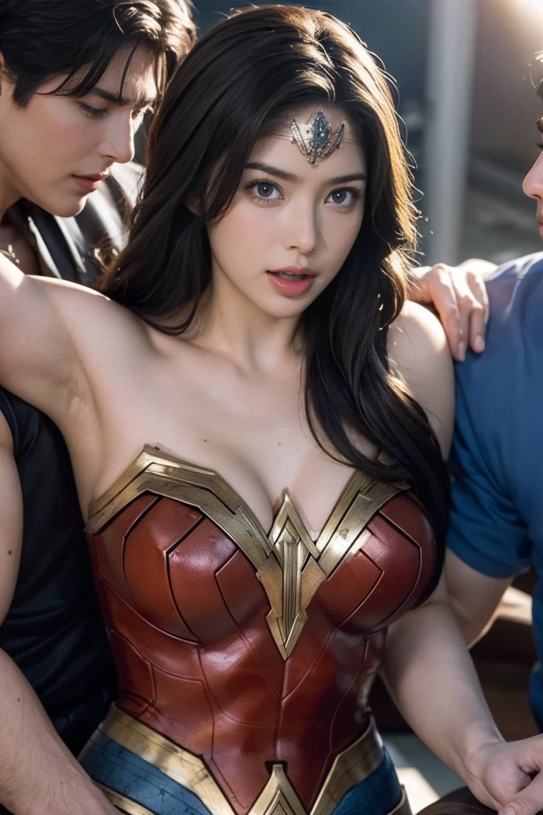 私はWonder Womanです、完璧なWonder Womanの衣装,Kneel,押しDefeated,Defeated,A man mounts me,Face grabbed、Hug from the front,Hugged,Being strangled,You can hold it,Leaning on the man,Hugged,Can be lifted,Men lick my face with their tongues,The guys lick my head with their tongues,Men lick my hair with their tongues,My body is licked by men,sleeping face,Close ~ eyes,Open your mouth,Tired face,Face of Suffering,sleeping face,Being slapped in the face,Getting punched in the face,Fighting with men,Fight with the men,Surrounded by men,,Caught between the men,Being held back by men,Entanglement with males, Attacked by men,Brown Hair, masterpiece、beautiful girl、fine 目、puffy eyes、highest quality, 超High resolution, (reality: 1.4), Cinema Lighting,so beautiful、Beautiful Skin、(超reality的な)、(High resolution)、(8k)、(Very detailed)、(beautiful and fine 目)、(Very detailed)、 Detailed face、Diagonal bangle hair、Brown Hair、20-year-old、Wonder Womanのコスプレ,Wonder Woman