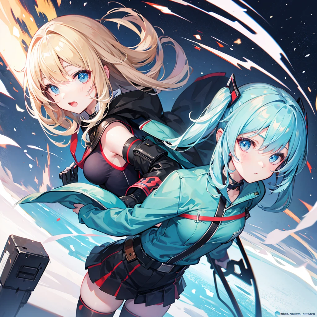 Anime girl soldier girl