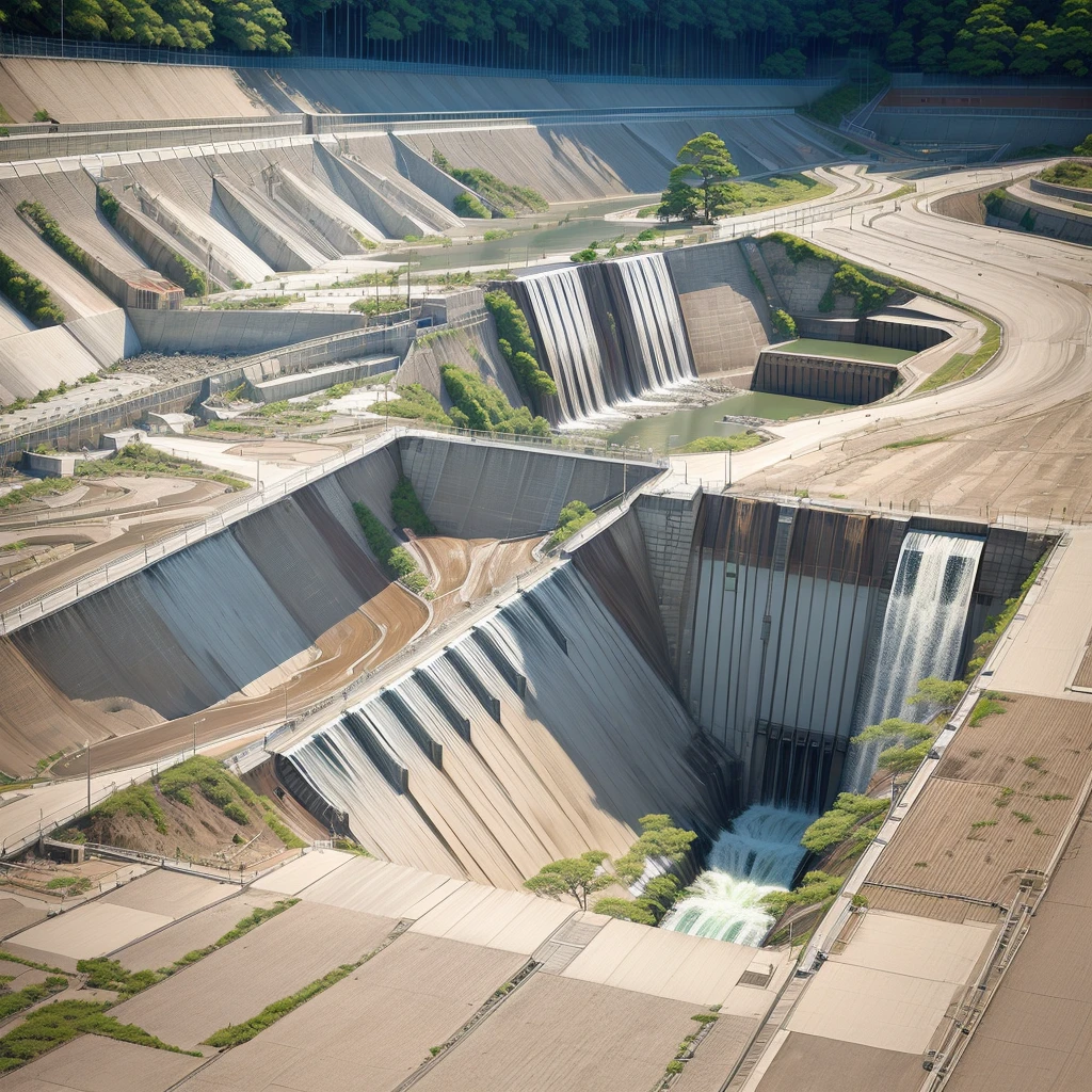 Dried up dam Japan