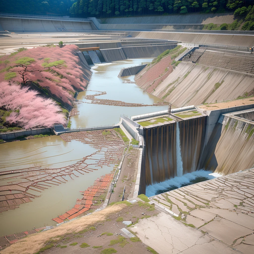 Dried up dam　Japan