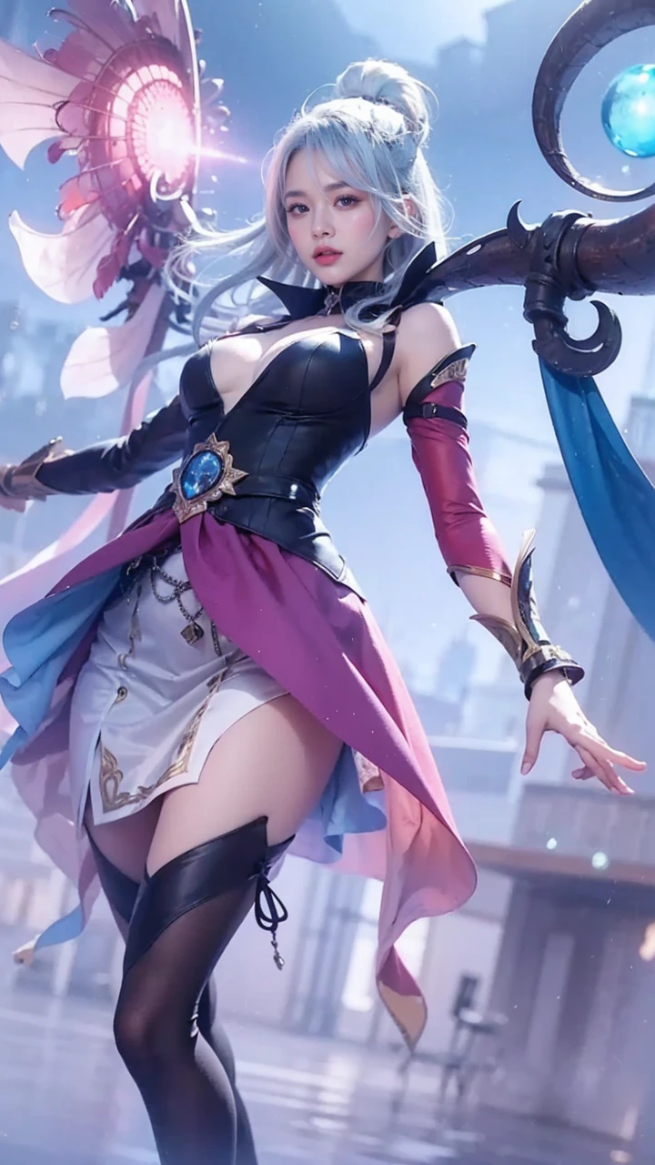 (best quality,4k,8k,highres,masterpiece:1.2),ultra-detailed,(realistic,photorealistic,photo-realistic:1.37),A beauty Asian woman,beautiful detailed eyes,beautiful detailed lips,extremely detailed eyes and face,long eyelashes,smooth and flawless skin,flowing black hair,stylish modern makeup,fashionable clothes,colorful background lights,vibrant colors,soft and warm color tones,natural lighting,portrait,professional photography